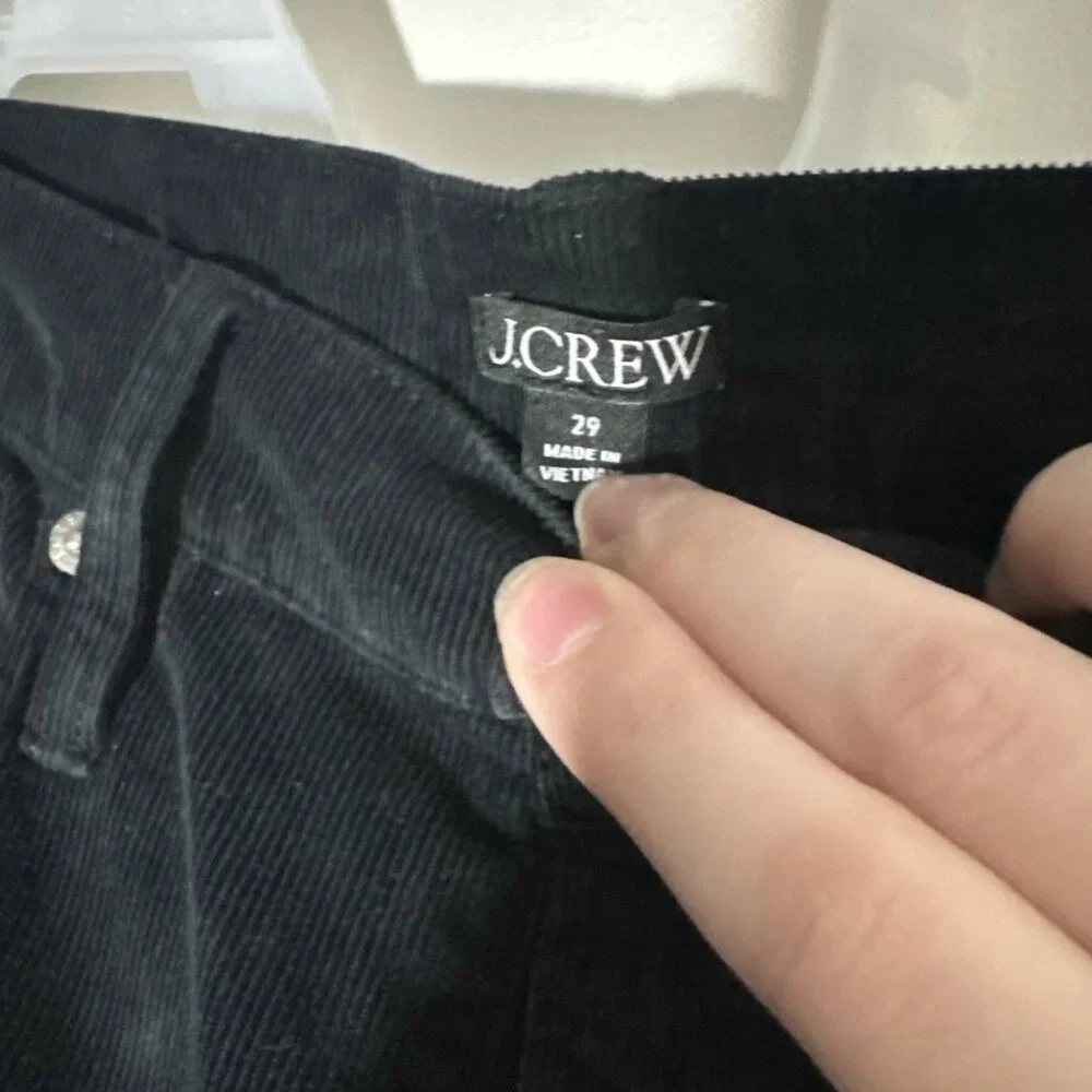 J Crew Corduroy Pants Black Women's 29 Straight Leg Stretch Jeans